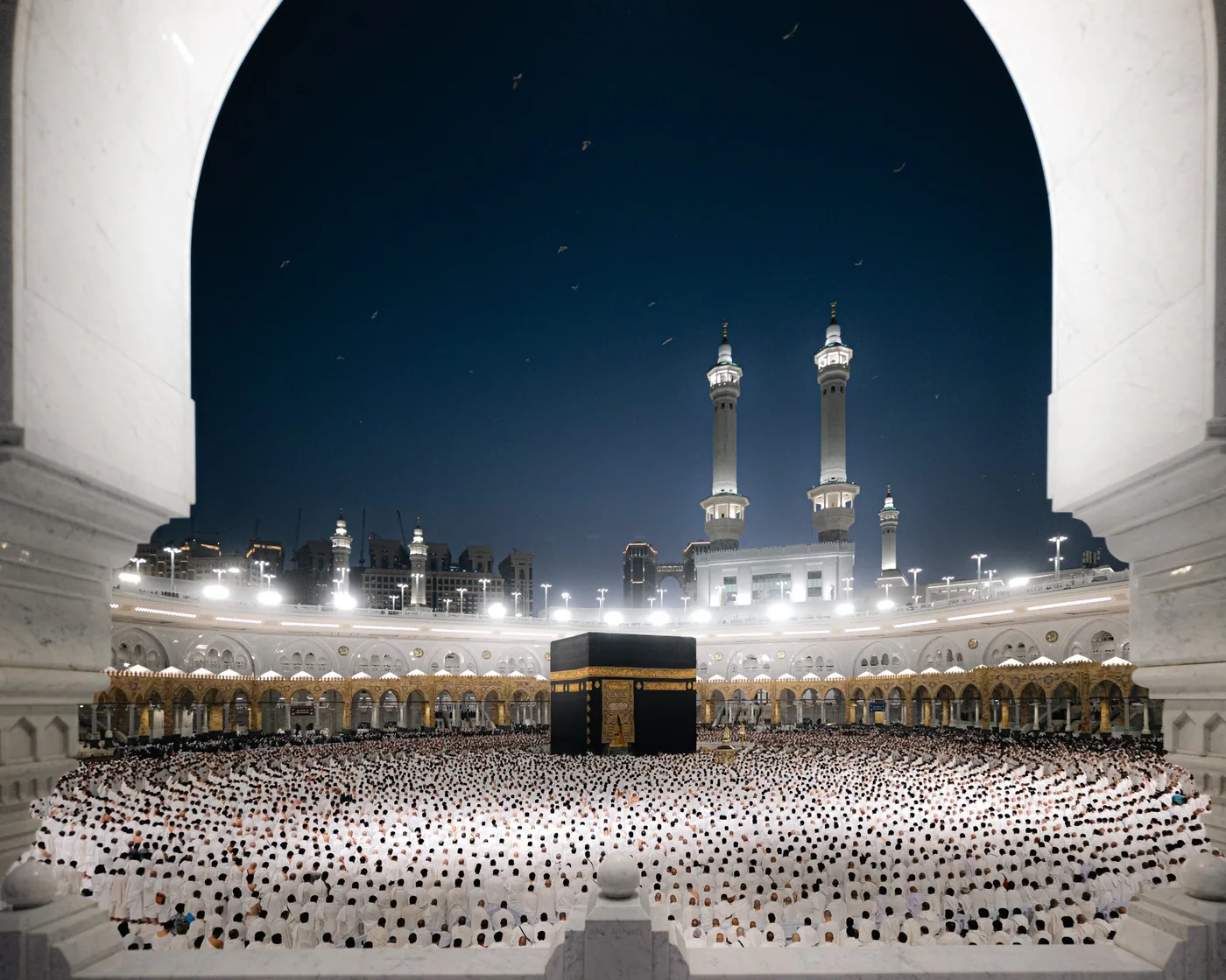 Vue de la Kaaba et de la Grande Mosquée à La Mecque